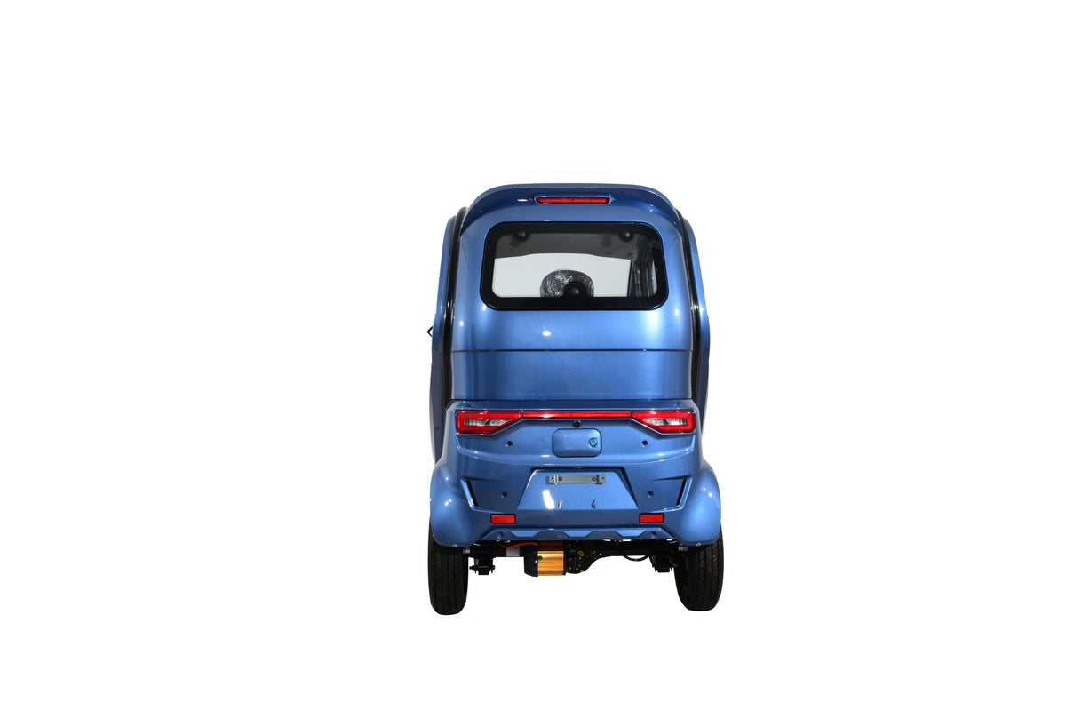 Q Express Fully Enclosed All-Weather Cabin Scooter - Blue