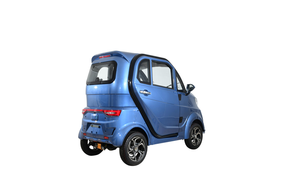 Q Express Fully Enclosed All-Weather Cabin Scooter - Blue
