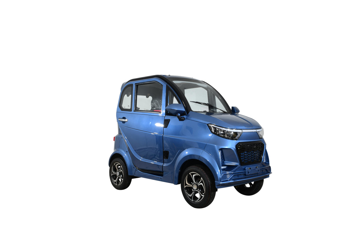 Q Express Fully Enclosed All-Weather Cabin Scooter - Blue