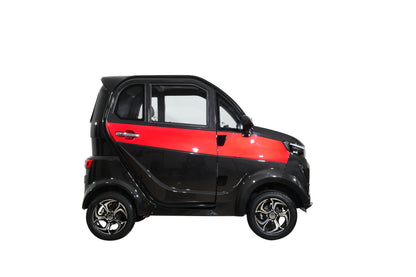 Q Express Fully Enclosed All-Weather Cabin Scooter Black & Red