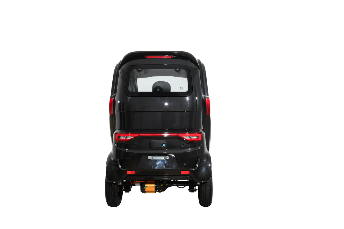 Q Express Fully Enclosed All-Weather Cabin Scooter Black & Red