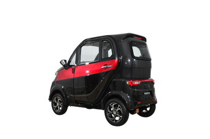 Q Express Fully Enclosed All-Weather Cabin Scooter Black & Red