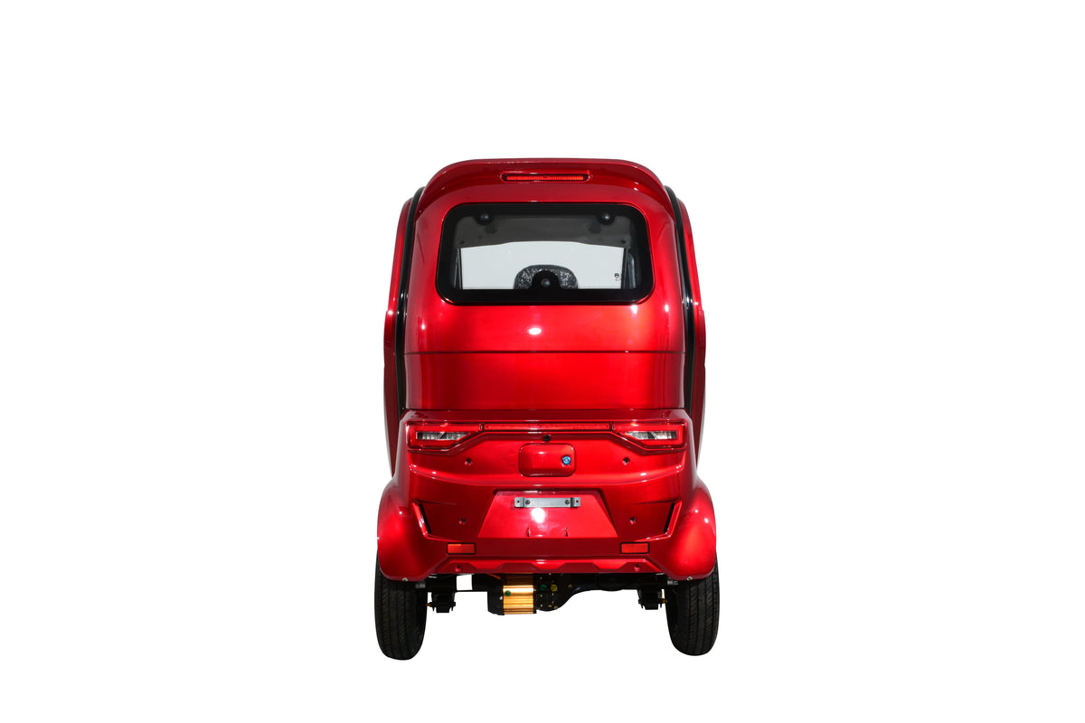 Q Express Fully Enclosed All-Weather Cabin Scooter - Red