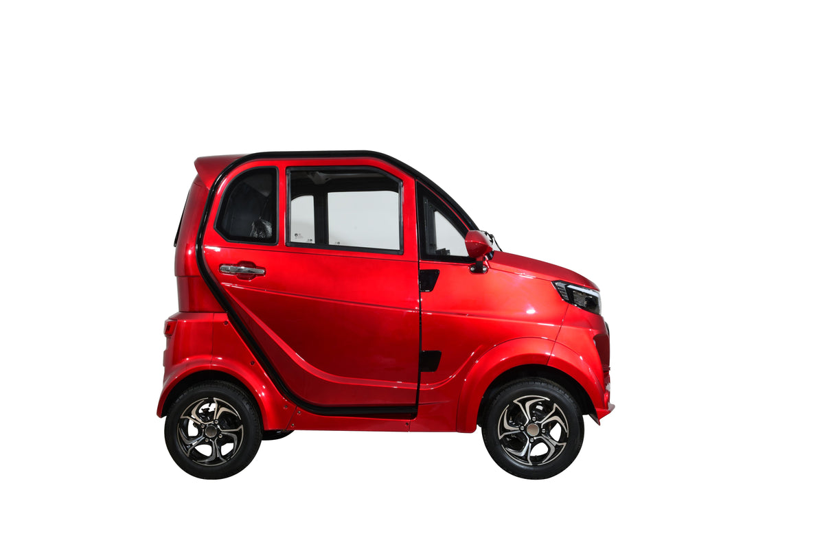 Q Express Fully Enclosed All-Weather Cabin Scooter - Red