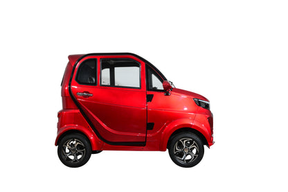 Q Express Fully Enclosed All-Weather Cabin Scooter - Red
