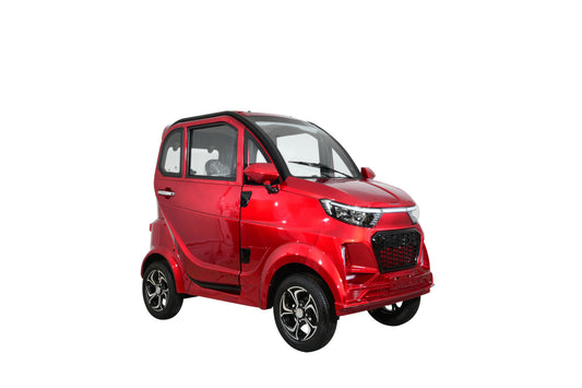 Q Express Fully Enclosed All-Weather Cabin Scooter - Red