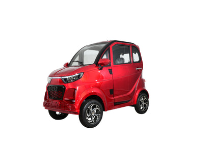 Q Express Fully Enclosed All-Weather Cabin Scooter - Red